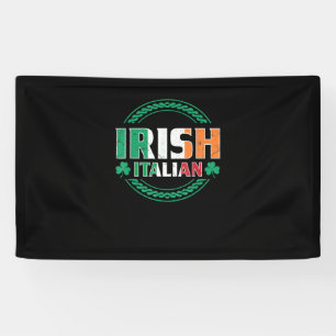 Banderoles Drapeau irlandais italien moitié irlandais moitié 