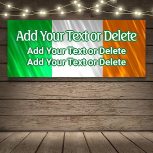 Banderoles Drapeau irlandais Parti irlandais Anniversaire St