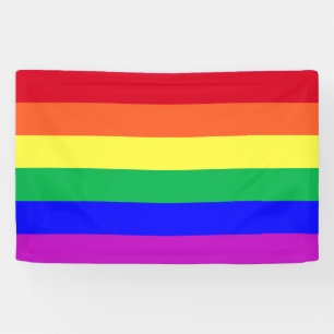 Banderoles Drapeau LGBT Fierté Gay Couleurs Vives Rayures Arc