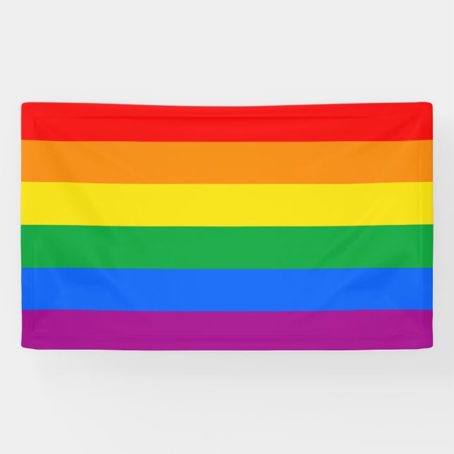 Banderoles Drapeau LGBT Pride / Drapeau arc-en-ciel (Horizontal)