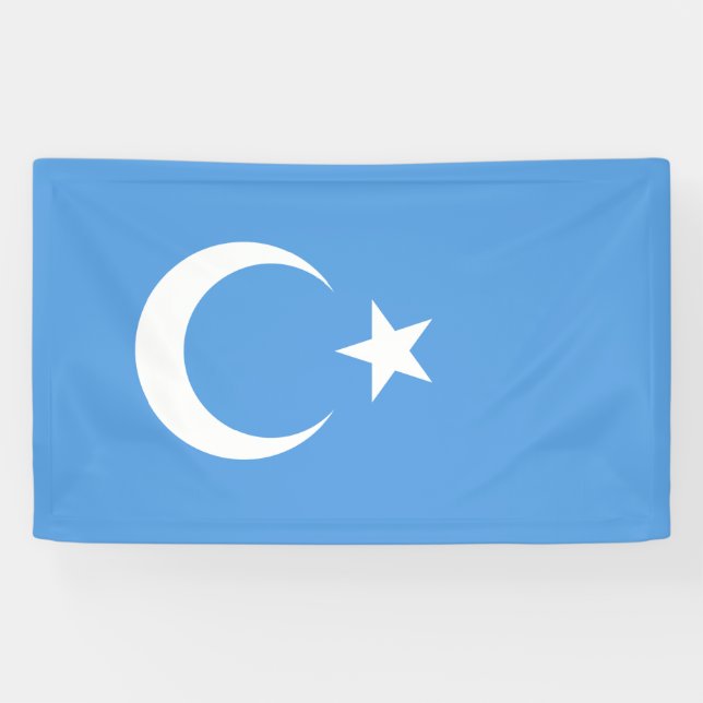 Banderoles Drapeau ouïghour du Turkestan oriental (Uyghurista (Horizontal)