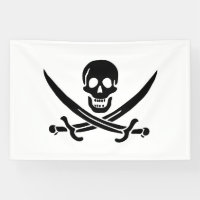 Drapeau pirate crâne épées croisées