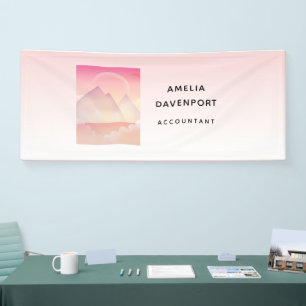 Banderoles Dreamy Pastel Paysage de montagne