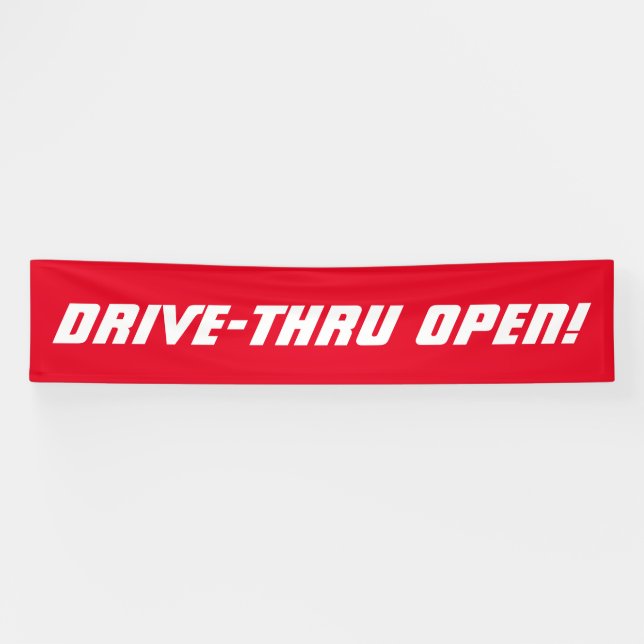 Banderoles Drive-Thru OUVERT ! Bandeau du restaurant (Horizontal)