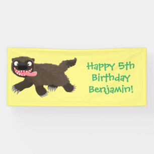 Banderoles Drôle animal avide de carcajou