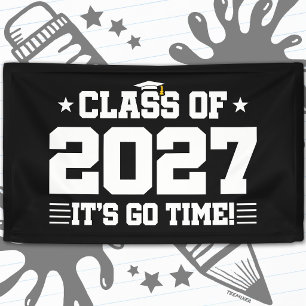 Banderoles Drôle Cool Graduation C'est L'heure Classe Termina