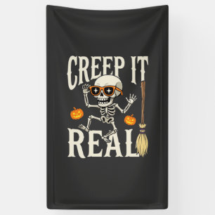 Banderoles Drôle de squelette dansant Halloween Creep It Real