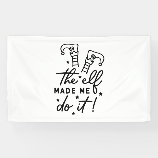 Banderoles Drôle Elf de Noël m'a fait faire ça Drôle Cool rét (Horizontal)