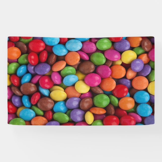 Banderoles drôle halloween arc-en-ciel couleurs chocolat bonb (Horizontal)