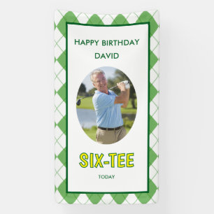 Banderoles Drôle Six-tee Golf 60e Anniversaire