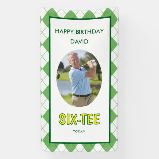Banderoles Drôle Six-tee Golf 60e Anniversaire 
