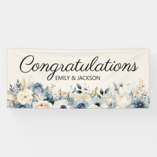 Banderoles Dusty Blue Floral
