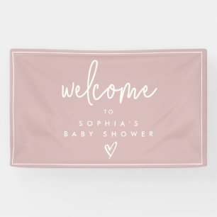 Banderoles Dusty rose minimaliste Baby shower Boho Accueil
