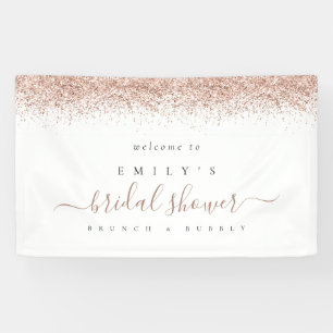 Banderoles Dusty Rose Parties scintillant Bienvenue sur la ba