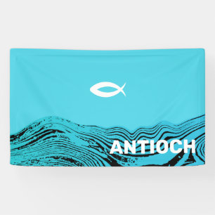 Banderoles Eaux ondulées Jésus Poisson