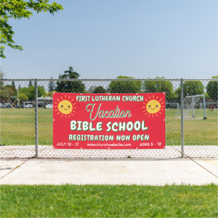 Banderoles École biblique de vacances Soleil souriant