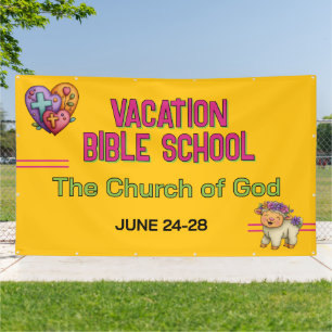 Banderoles École biblique d'été Église Jaune Doré