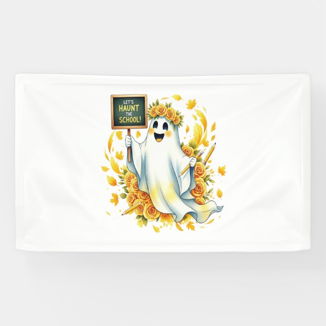 Banderoles École Ghost Haunt Halloween (Horizontal)