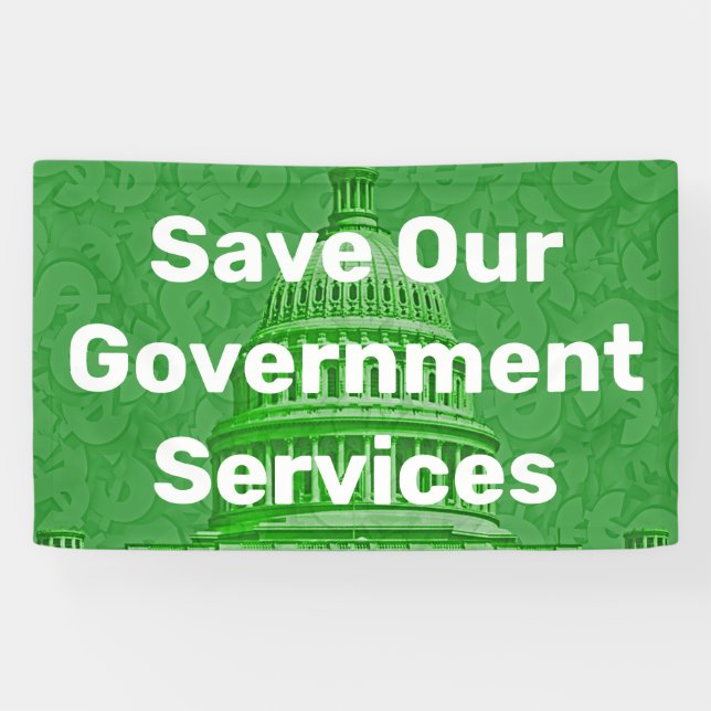 Banderoles Économisez nos services gouvernementaux (Horizontal)