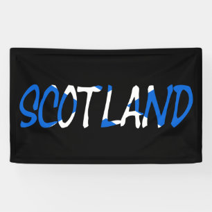 Banderoles Ecosse superposée sur le drapeau écossais bnrcn