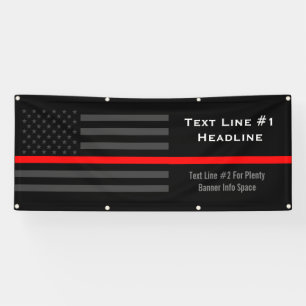 Banderoles Écran pratique personnalisé mince Red Line USA