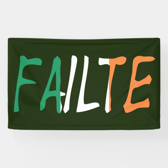 Banderoles Écrasement superposé sur le bnrcnt du drapeau irla (Horizontal)