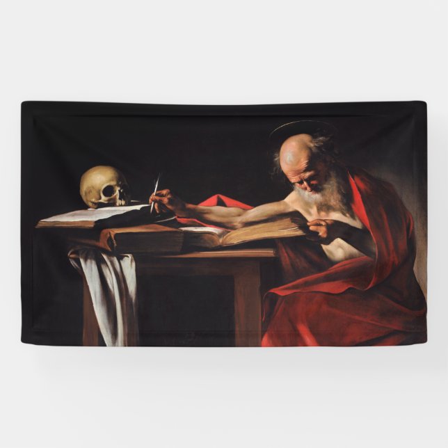 Banderoles Écriture de Saint Jérôme (par Caravaggio) (Horizontal)