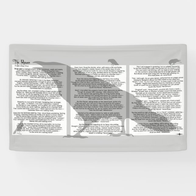 Banderoles Edgar Allan Poe Le Corbeau (Horizontal)