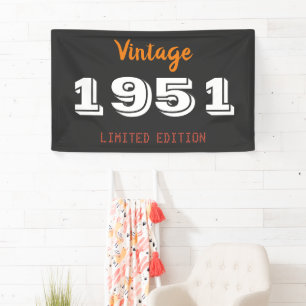 Banderoles Édition limitée vintage 1951 Fête des 75 ans