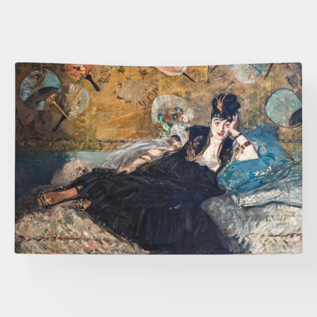Banderoles Edouard Manet - Lady avec fans (Horizontal)
