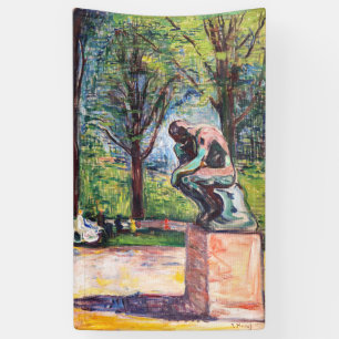 Banderoles Edvard Munch - Le penseur de Rodin