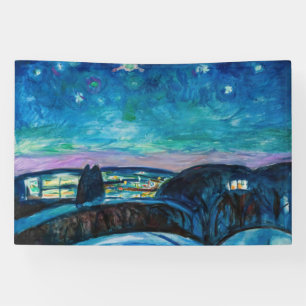 Banderoles Edvard Munch - Nuit étoilée 1922