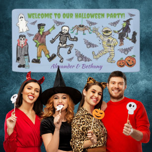 Banderoles Éffrayante fête d'Halloween