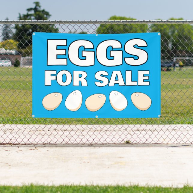 Banderoles Eggs For Sale Banner (Insitu)