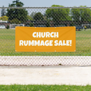 Banderoles Eglise Rummage Vente ! Bonnet lumineux