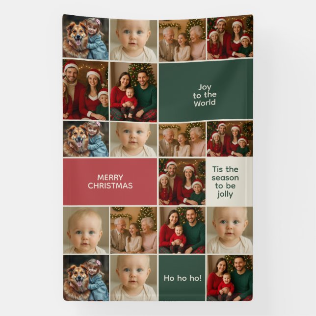Banderoles elegance big life images collage Christmas (Verticale)