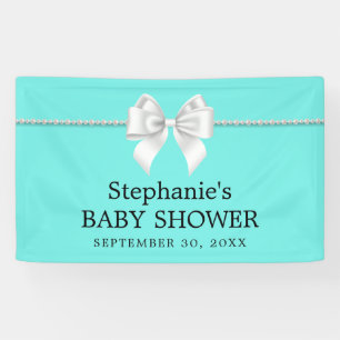 Banderoles Elégant Aqua Turquoise Tiffany Baby shower à thème