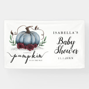 Banderoles Elégant Baby shower Citrouille bleu