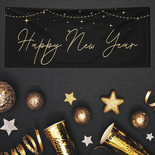 Banderoles Elégant Black Gold Bonne année