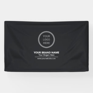 Banderoles Élégant Black Logo Brando Événement Personnalisé