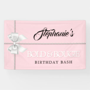 Banderoles Elégant Blush rose Tiffany thème Anniversaire