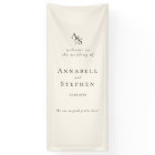 Elégant, Classique, Monogramme, Beige, Mariage