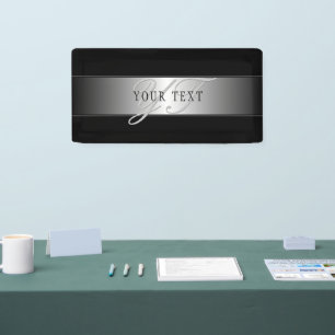 Banderoles Élégant écriture de script de monogramme modifiabl