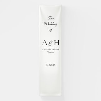 Banderoles Elegant Fabric Wedding Welcome Banner - Cream Tone