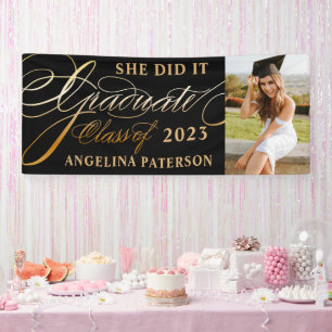 Banderoles Élégant Gold Calligraphy Classe de 23