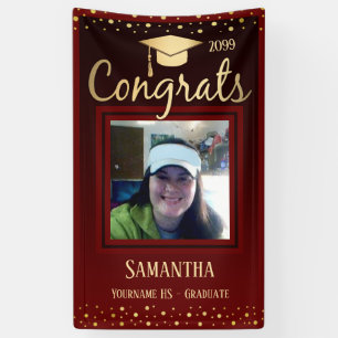 Banderoles Elégant Gold Graduation Class of 2022 Photo