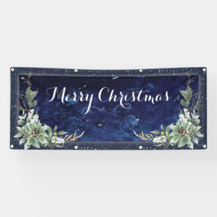 Banderoles Élégant hiver Floral Joyeux Noël
