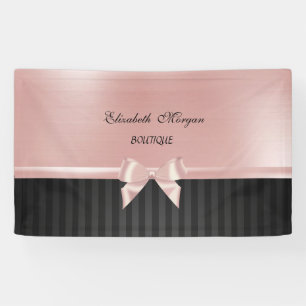 Banderoles Élégant Luxe Design, Étalé, Pink Ribbon Bow