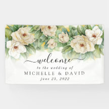 Elégant Mariage Floral Magnolia Aquarelle Bienvenu