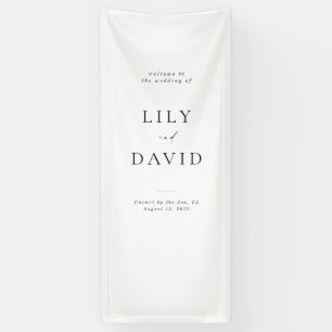 Banderoles Élégant minimaliste Mariage de bienvenue Vinyl Ban